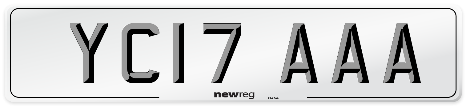 YC17 AAA Number Plate from New Reg